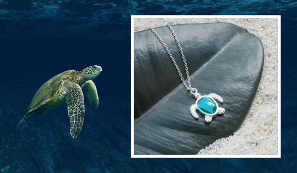 Oceanness turtle necklace in 925 sterling silver