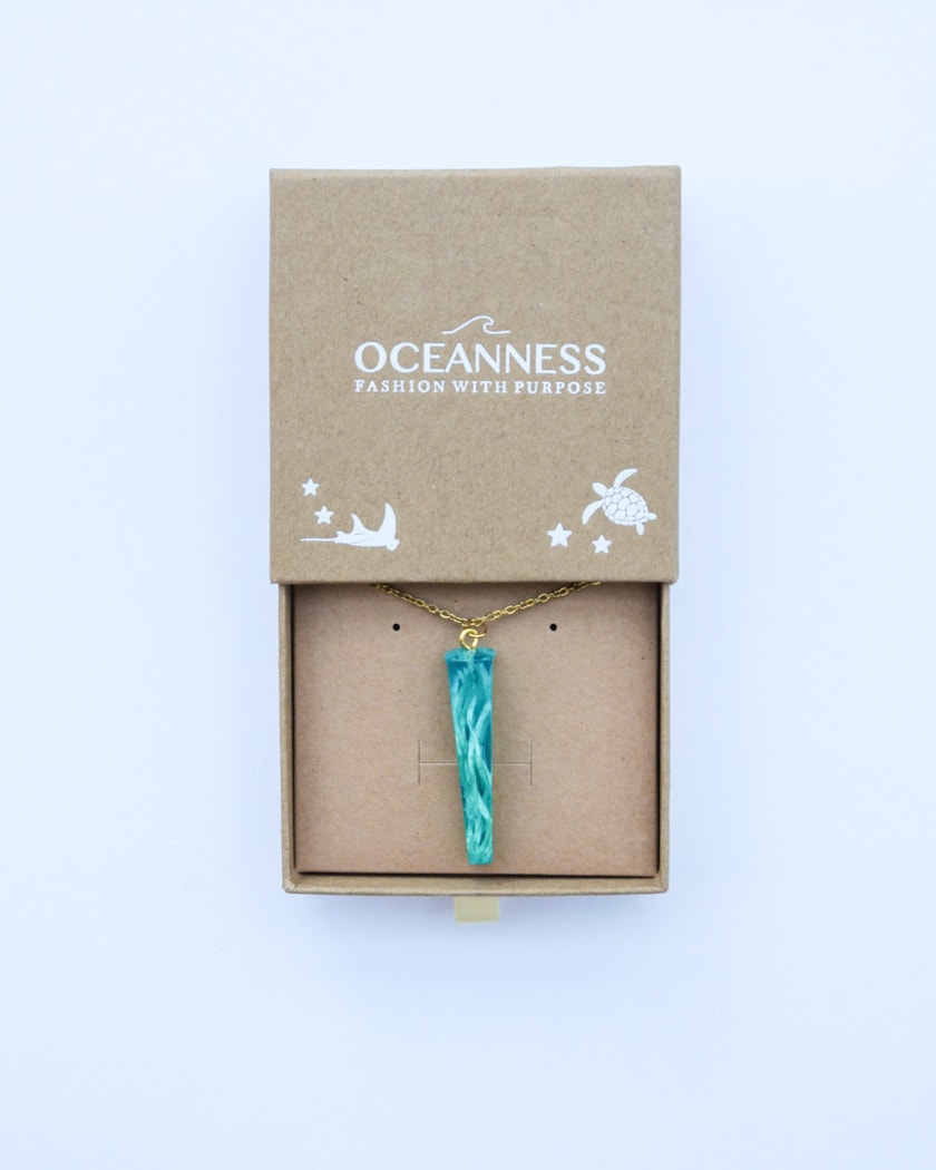 Oceanness Eco-Friendly Gold Necklace made from Ghost Nets