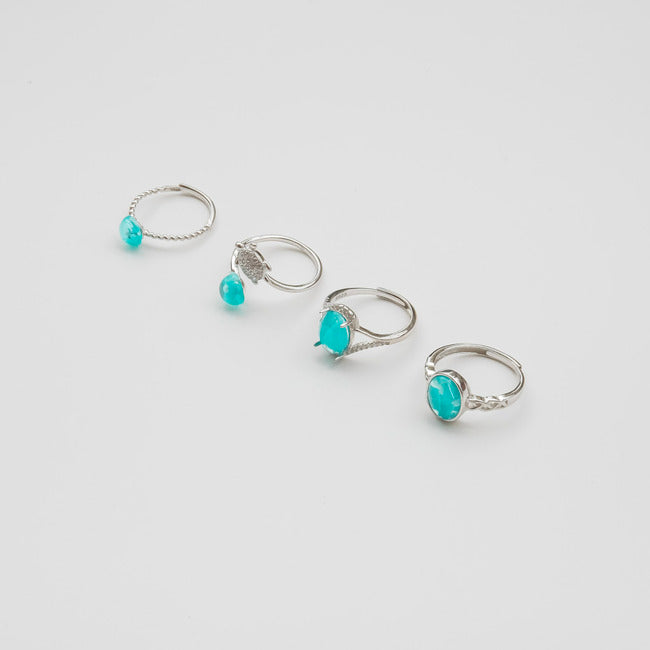 Oceanness eco-friendly rings in 925 sterling silver and ocean plastic
