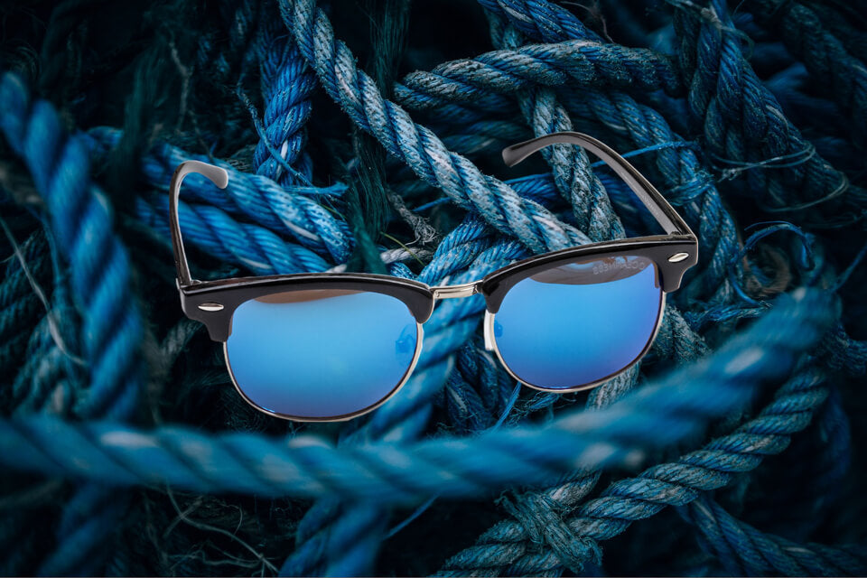 Oceanness polarized sunglasses made from plastic fishing nets