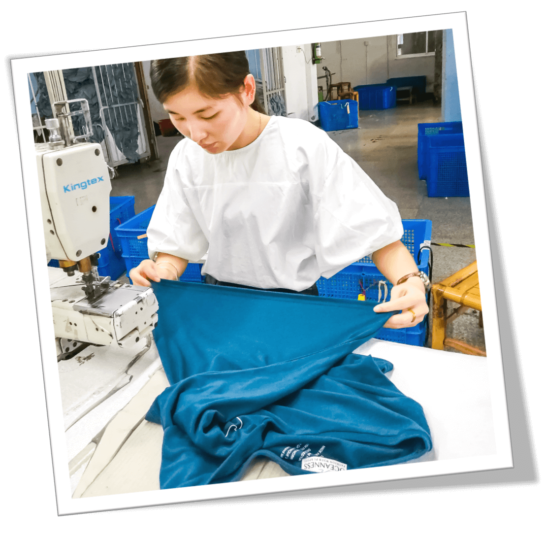 Anna Oceanness worker who sewed your Ocean Green t-shirt