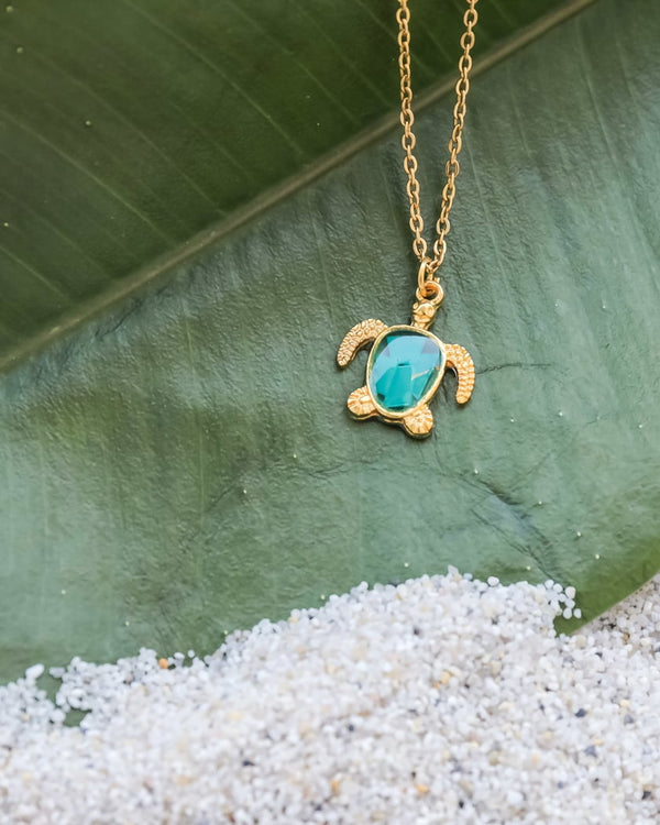 14K Real Solid Gold Sea Turtle Necklace for Women | Turtles Gifts