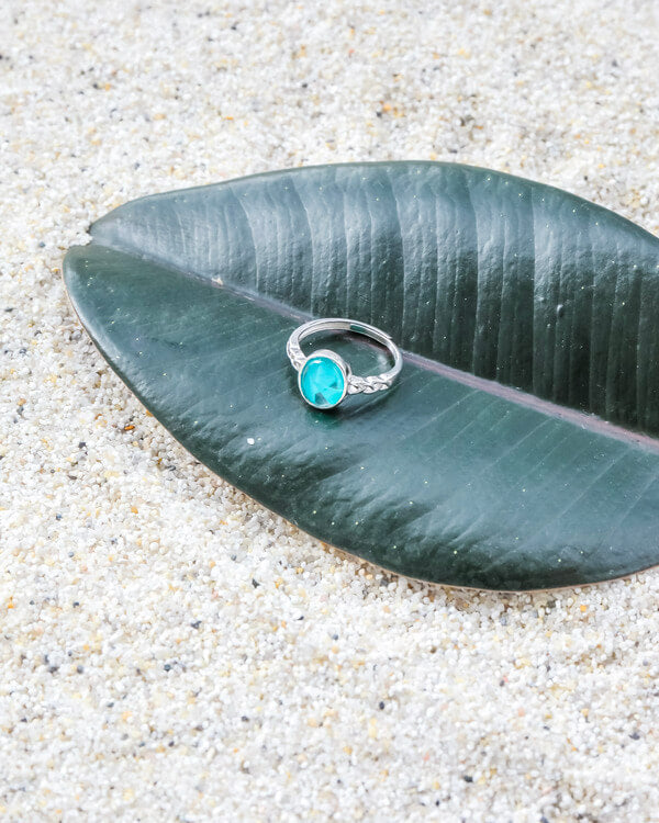 Oceanness eco-friendly Oslo beach ring in 925 sterling silver and ocean plastic